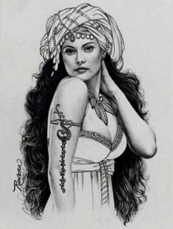 Раскраска индианка