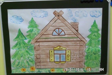 Рисование русской избы в старшей группе