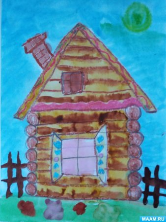 Избушка рисование