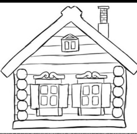 Рисование русской избы