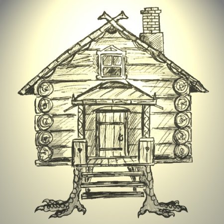 Рисование русской избы