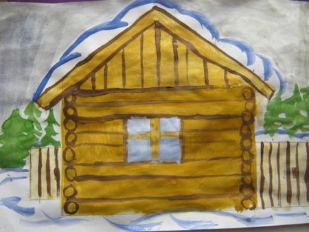 Избушка на курьих ножках рисунок