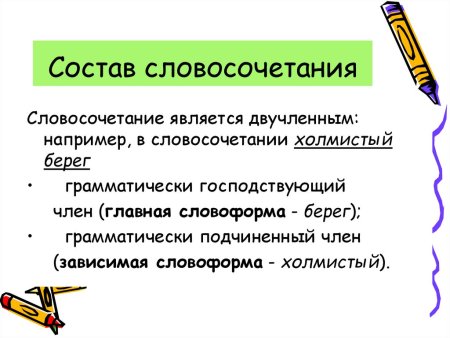 Состав словосочетания