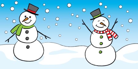 Рисование снеговика