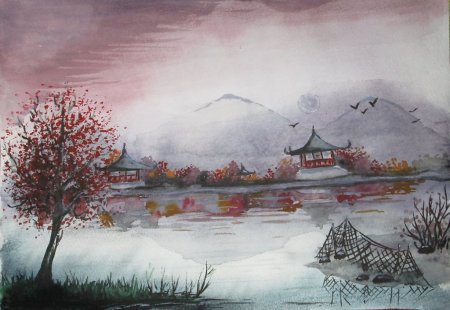 Японская живопись Ляоянь