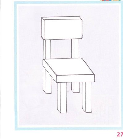 Стул раскраска для детей
