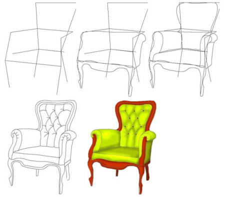 Стул раскраска