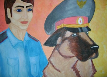 Полицейский рисунок для детей