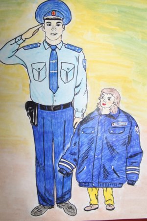 Полицейский рисунок для детей