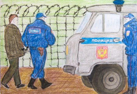 Рисунок ко Дню полиции