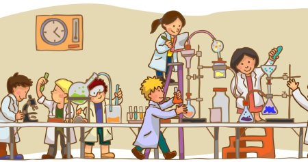 Научная лаборатория рисунок детский