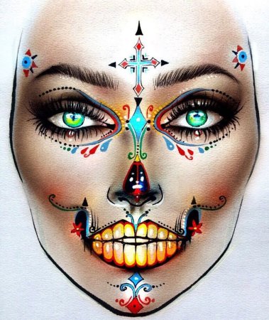 Фантазийный макияж на бумаге