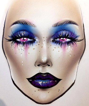 Фантазийный макияж рисунок