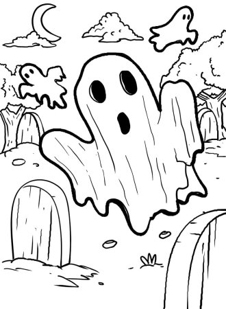 Привидения для раскрашивания