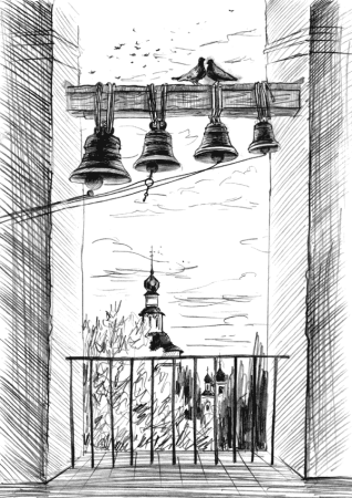 Колокольня Графика