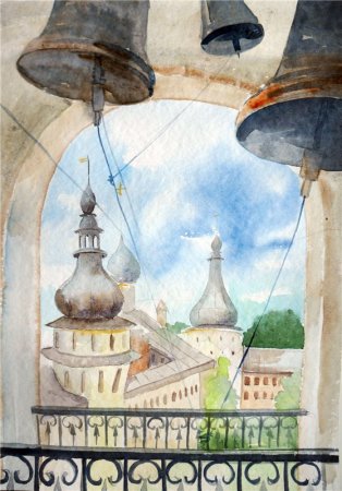 Колокольня картина