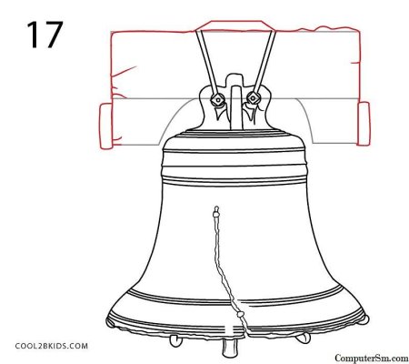 Поэтапное рисование колокола