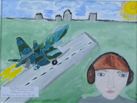 Летчик детский рисунок