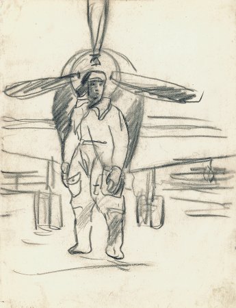 Рисунок военного летчика Алексея Маресьева