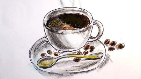 Кофейня Векторная иллюстрация