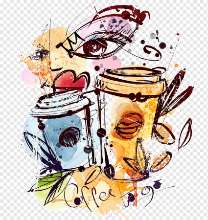 Кофе акварель