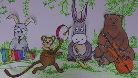 Мартышка басня Крылова квартет