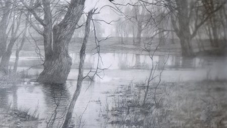 Пейзаж карандашом