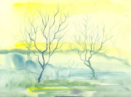 Рисование туман цветной