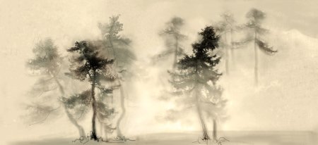 Хасэгава Тохаку сосны