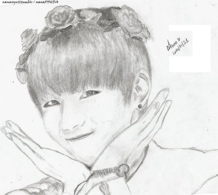 Раскраска Тэхена из БТС