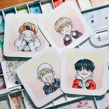 BTS рисунки легкие