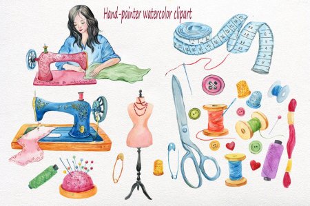 Швейная машинка стилизованная