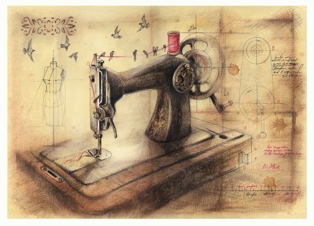 Набросок Швейные принадлежности