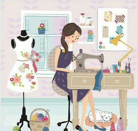 Швейная машинка иллюстрация