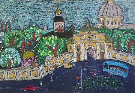 Детский рисунок Александро-Невская Лавра Санкт-Петербург