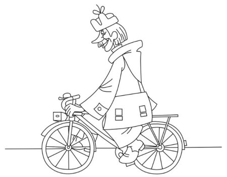 Раскраска почтальон