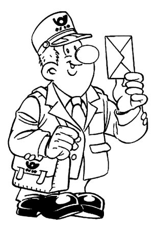 Эскиз почтальона