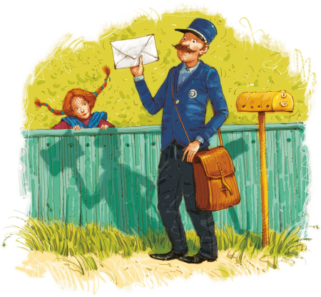 Профессия почтальон раскраска