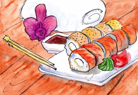 Роллы для срисовки