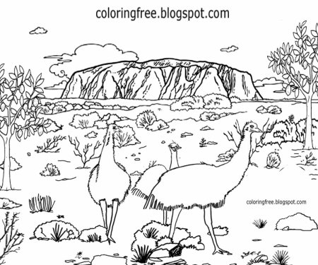 Австралия раскраска для детей