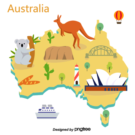 Австралия мультяшная