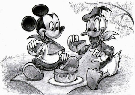 Уолт Дисней Микки Маус зарисовки