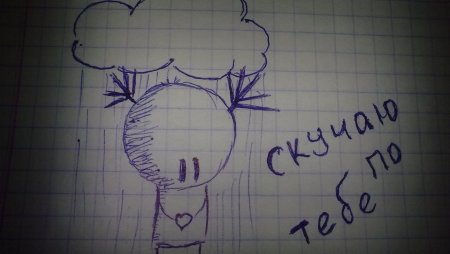Надписи ручкой в тетради