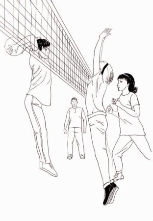 Пионербол рисунок