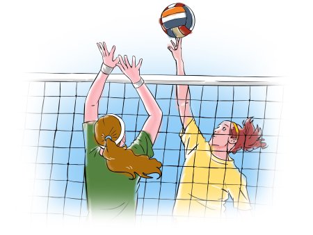 Раскраска на тему волейбол
