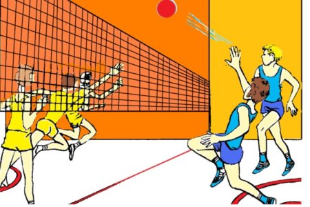 Раскраски спорт волейбол