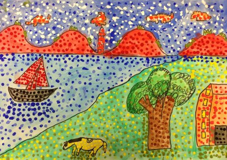 Пуантилизм старшая группа