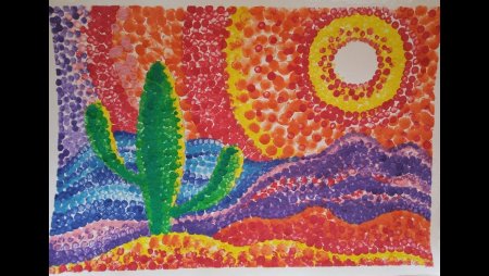 Пуантилизм техника рисования для детей