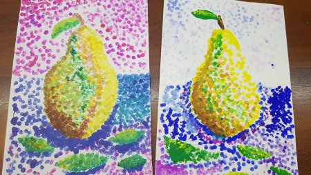 Пуантилизм техника рисования ватными палочками