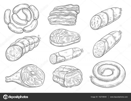 Векторные куски мяса